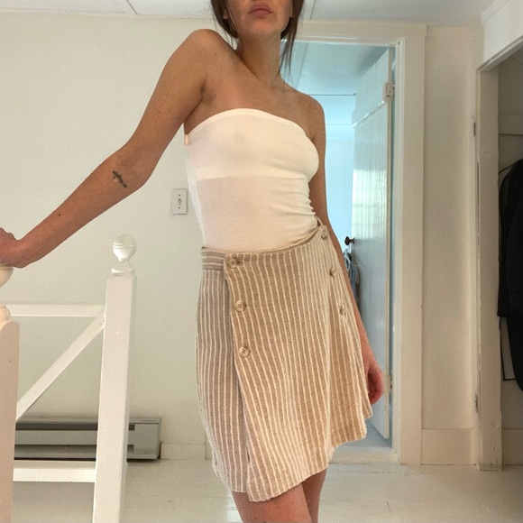 Moda Int’l Vintage 90s Linen Knit Sailor Button Skort - Picture 4 of 11